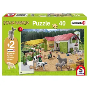 A Day At The Farm Puzzle with Schleich Figures