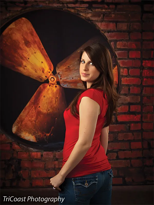 Bricks and Blades Printed Photo Backdrop