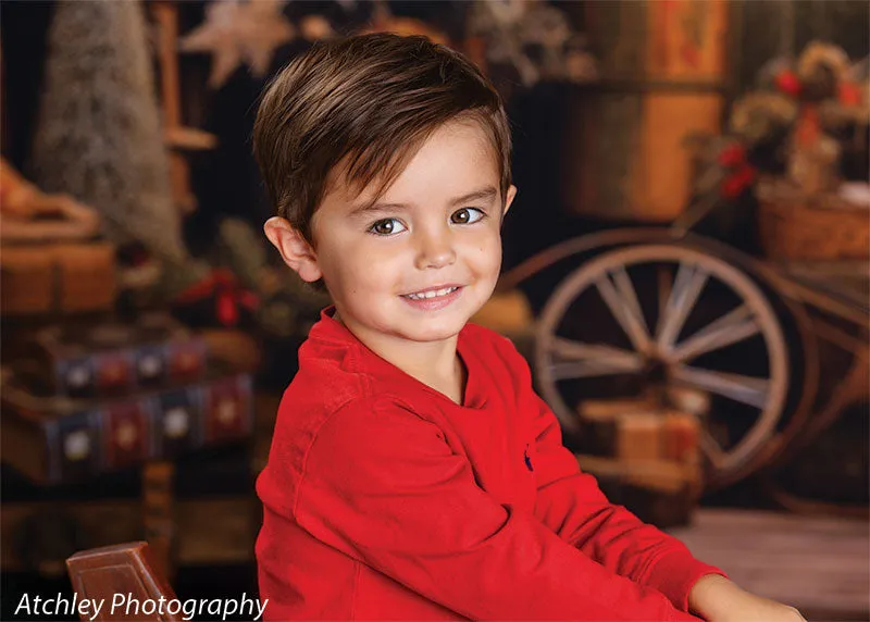 Christmas Vintage Room Backdrop