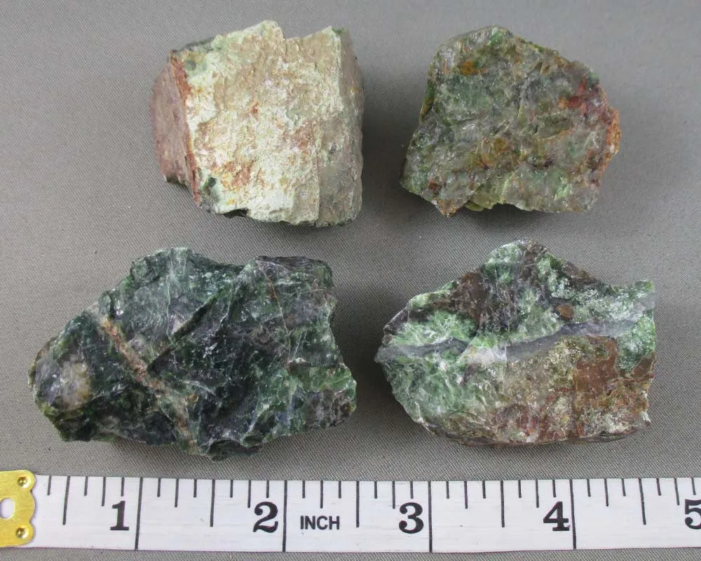 Chrysoprase in Serpentine Stones Raw 3pcs H137**