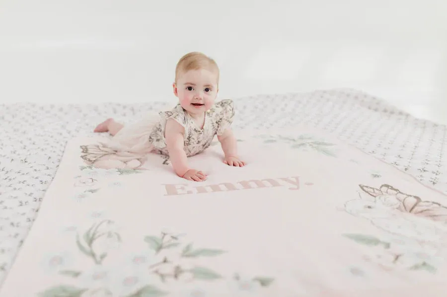 Fleur Harris Garden Party Jacquard Cot Blanket With Rib