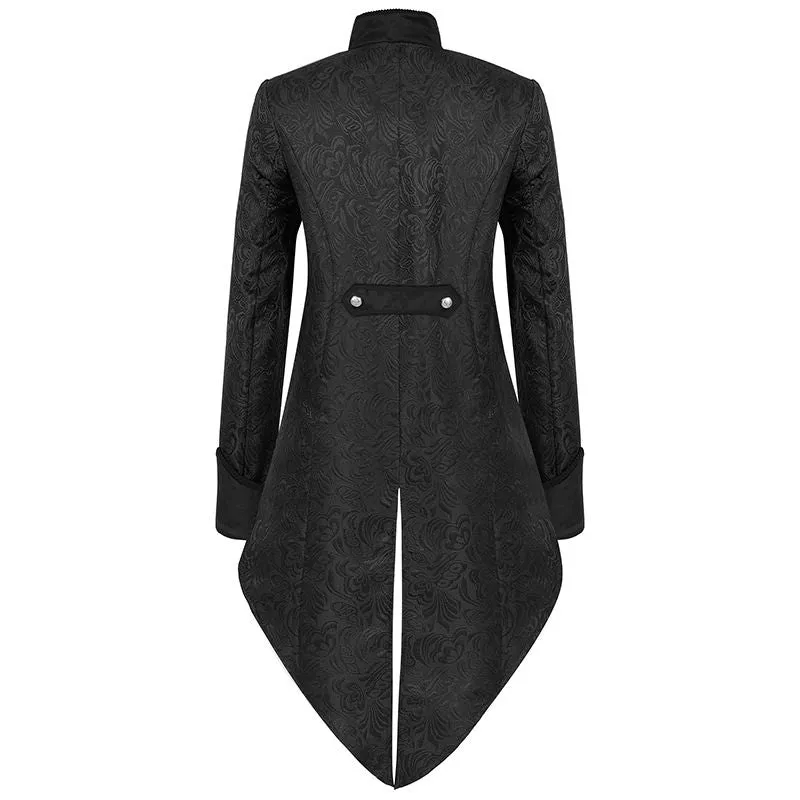 Mens Steampunk Medieval Jacket, Gothic Victorian Renaissance Tailcoat Halloween Costume Frock Coat