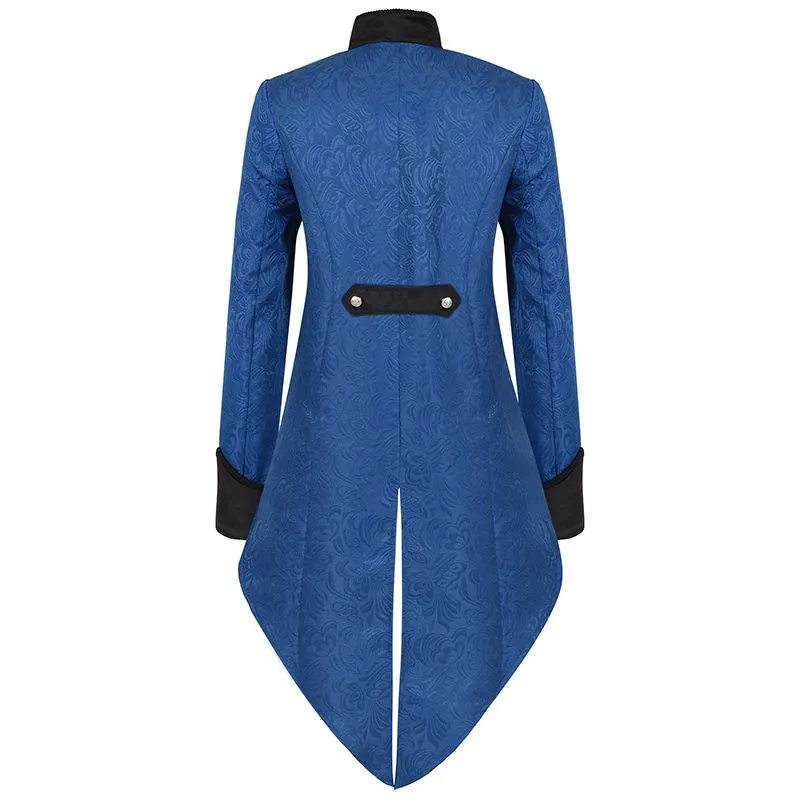 Mens Steampunk Medieval Jacket, Gothic Victorian Renaissance Tailcoat Halloween Costume Frock Coat