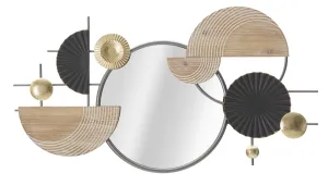 metal-&-wooden-geometric-circles-wall-mirror-2