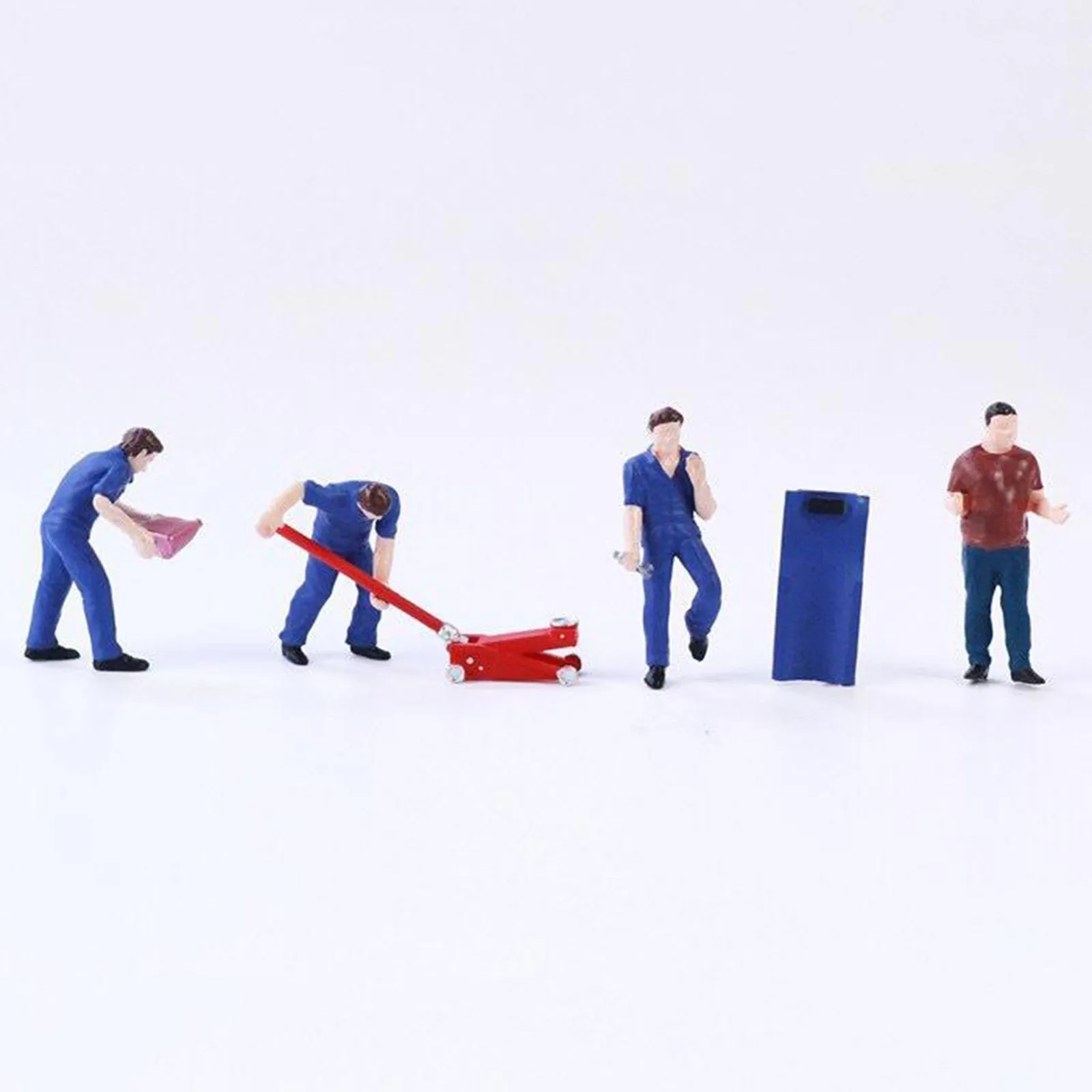 Miniature Car Repairman Repair Worker Handprint Figure Models Toys Landscape Layout Scene Accessories Diorama Supplies