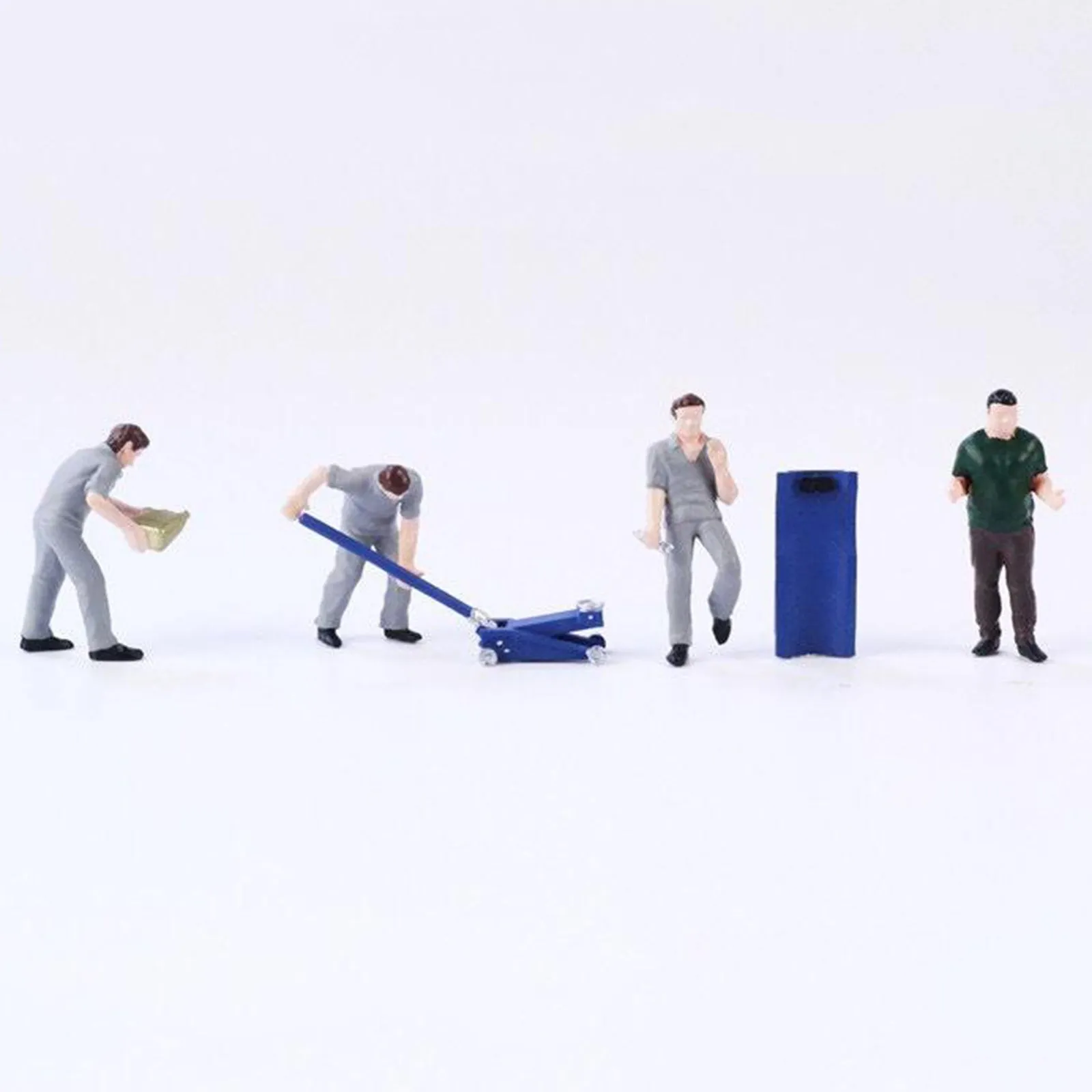 Miniature Car Repairman Repair Worker Handprint Figure Models Toys Landscape Layout Scene Accessories Diorama Supplies
