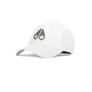Moose Knuckles Logo Icon Cap in Plaster Off White