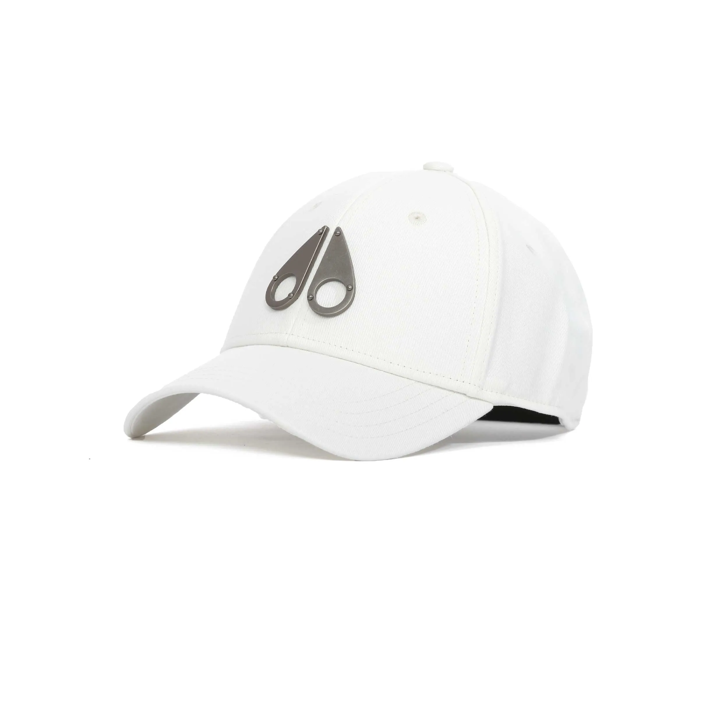 Moose Knuckles Logo Icon Cap in Plaster Off White
