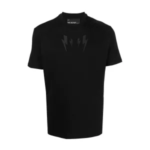 Neil Barrett Black Mirrored Bolt Logo T-Shirt