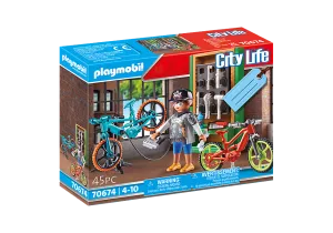 Playmobil City Life: Bike Workshop Gift Set