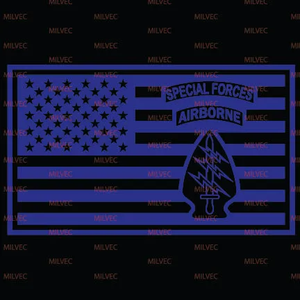 Special Forces Flag Vinyl Decal