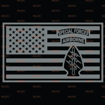 Special Forces Flag Vinyl Decal