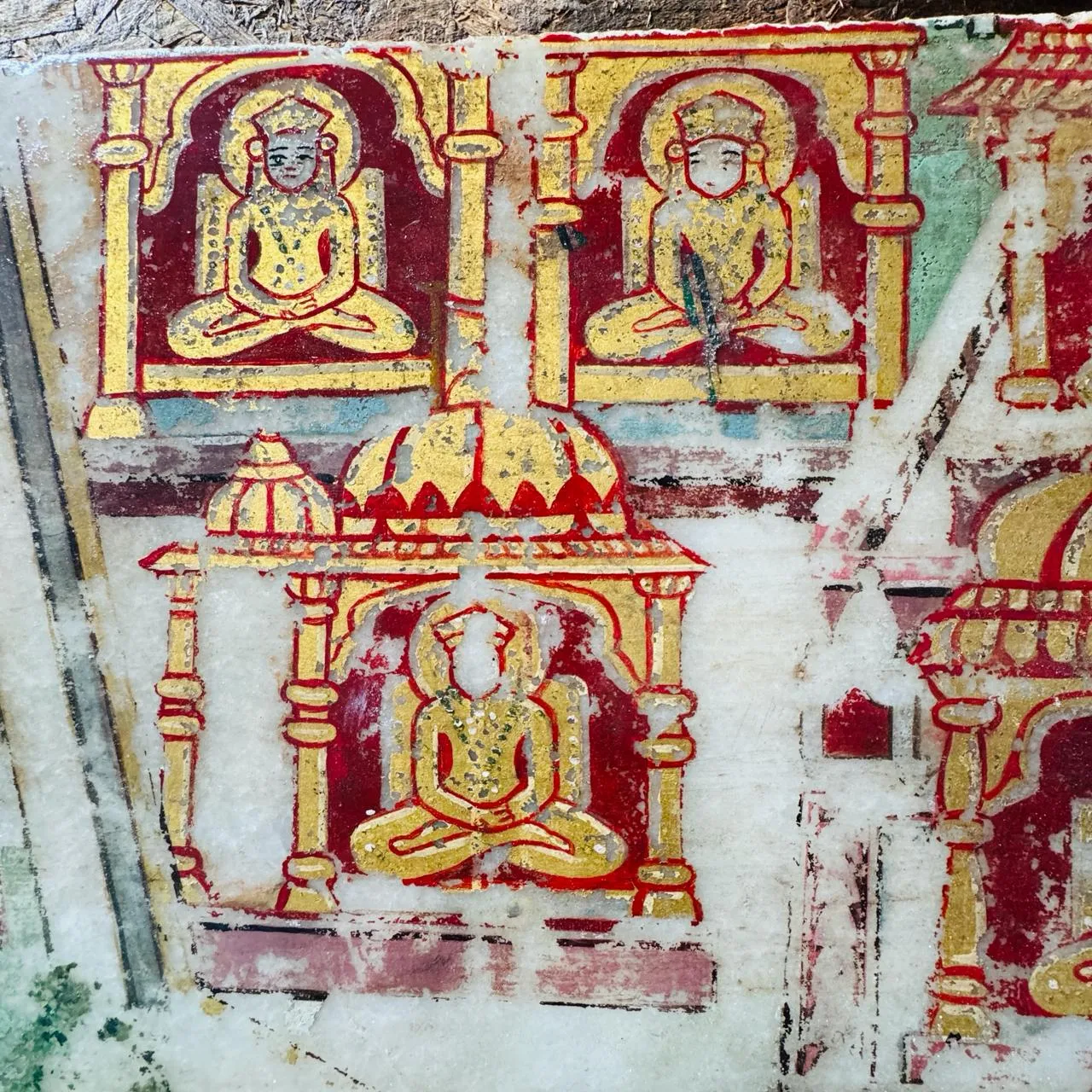 Vintage Painted Stone panel : 1
